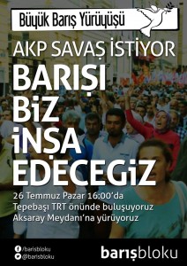 AKP Savaş İstiyor Barışı Biz İnşa Edeceğiz